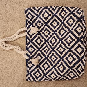 Summer & Rose Navy Diamond tote